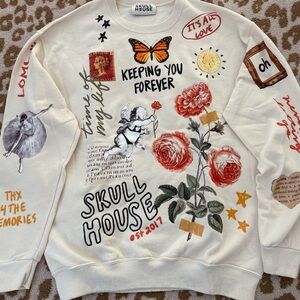 Women's Cream Graphic Sweatshirt - "Keeping You Forever"